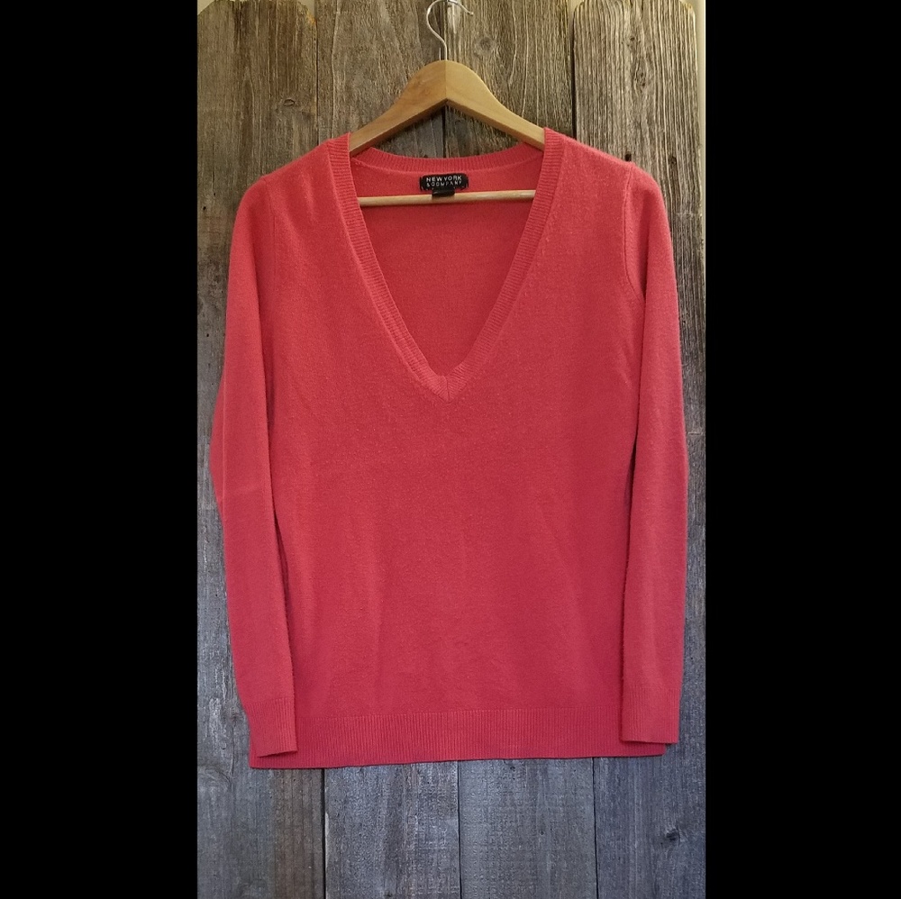 New York & Co. Coral V-Neck Sweater